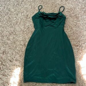 Windsor Green Satin Mini Dress